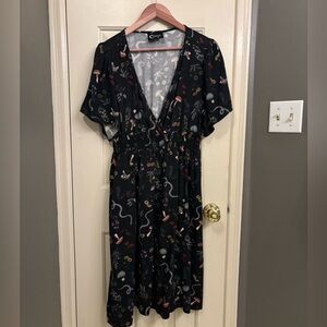 Midnight Hour floral snake dress